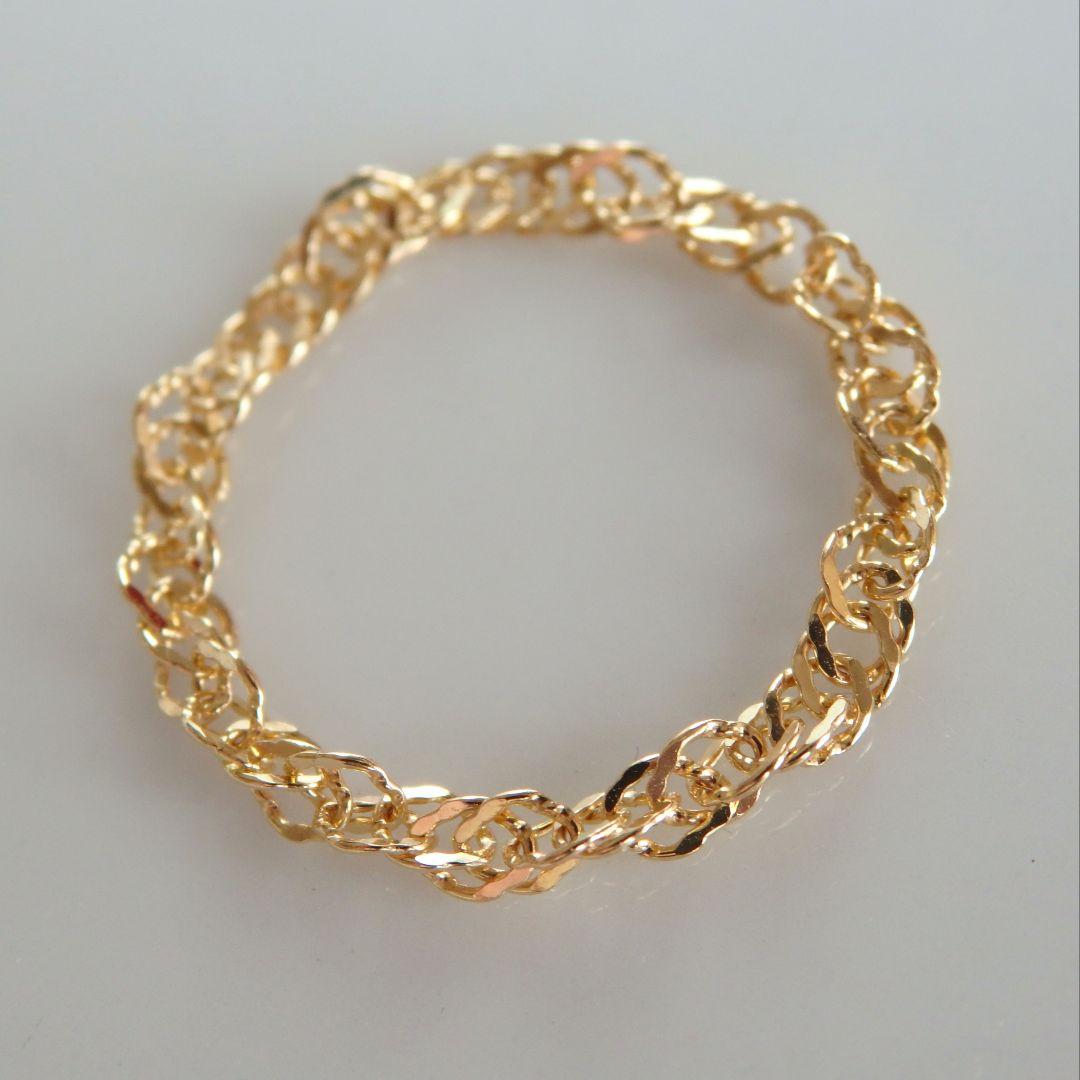 ちえ　k18リング　チェーンリング　スクリューチェーン　2.4㎜幅