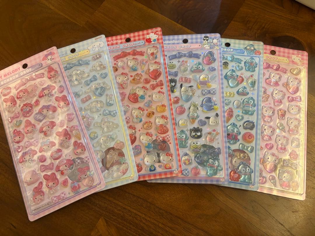 【正規品】 激レア！ボンボンドロップシールサンリオ第二弾6枚セット