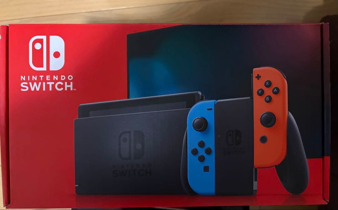 中古　Nintendo Switch 本体 青/赤 バッテリー強化版