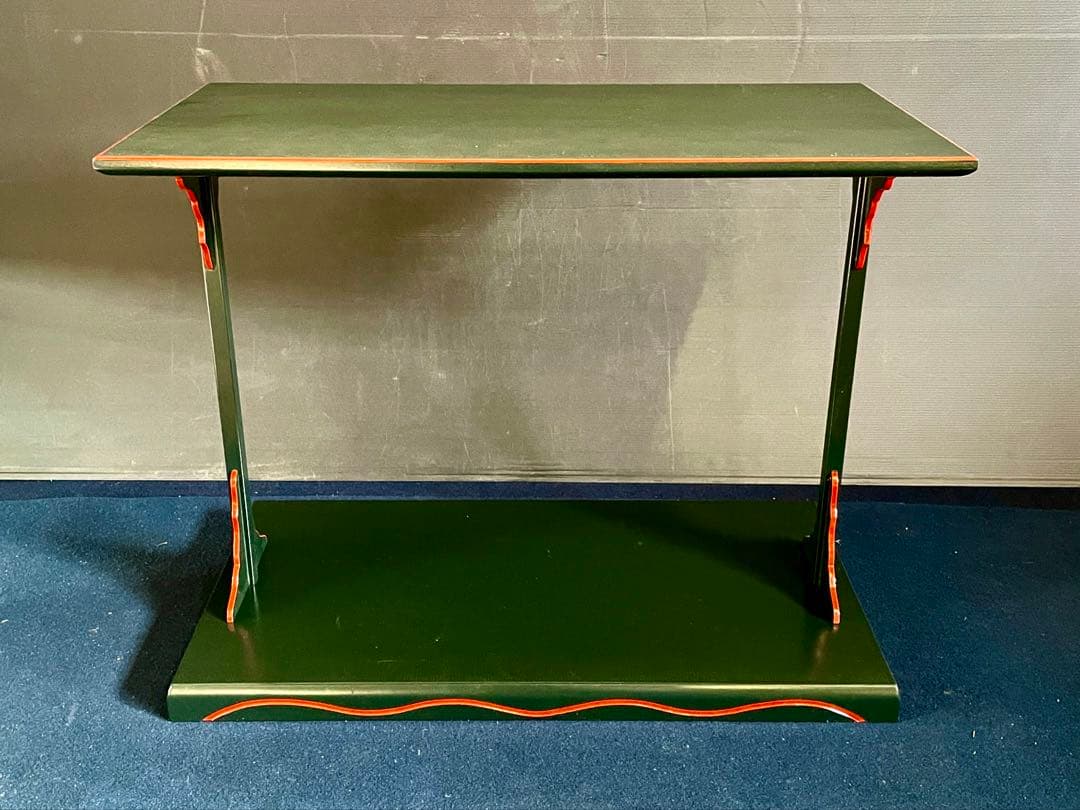 特価❣️【美品】「祖」 宗旦好 青漆爪紅 及台子 幸斎 共箱 （123F⑤）