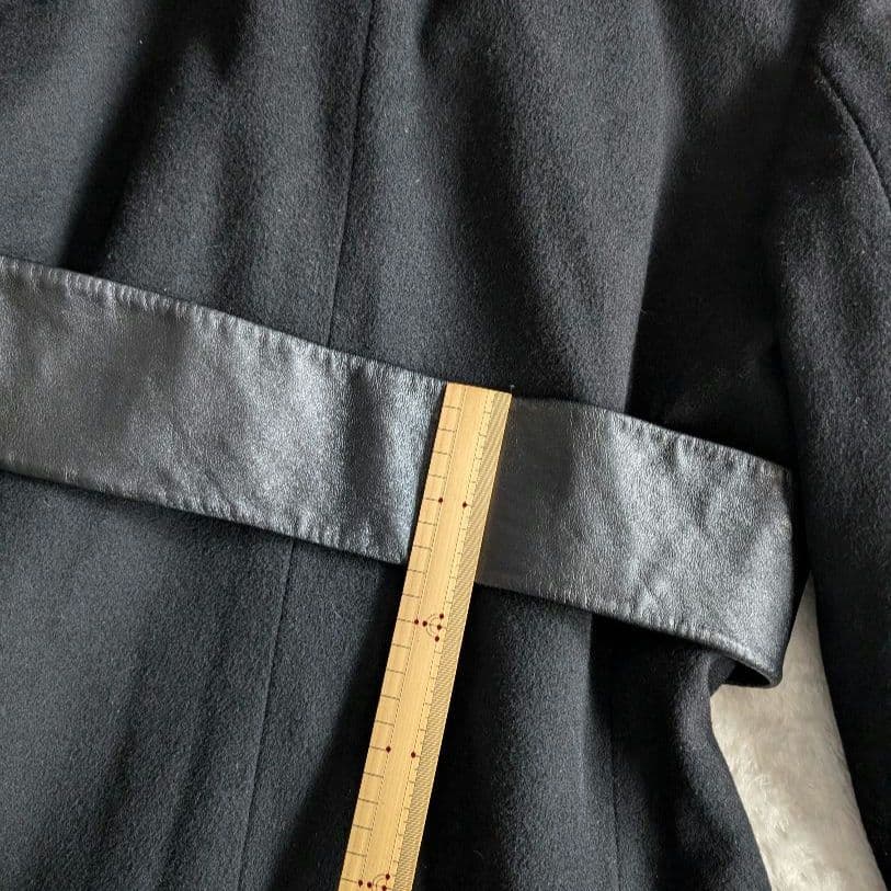 【希少】Claude Montana カシミヤ混チェスターコート 本革ベルト