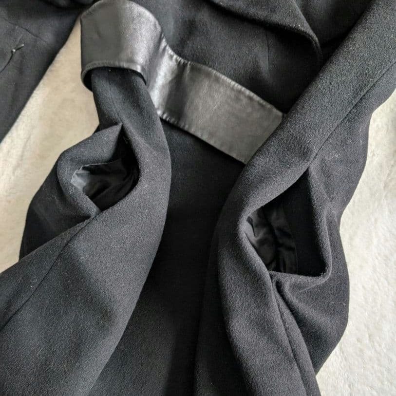 【希少】Claude Montana カシミヤ混チェスターコート 本革ベルト