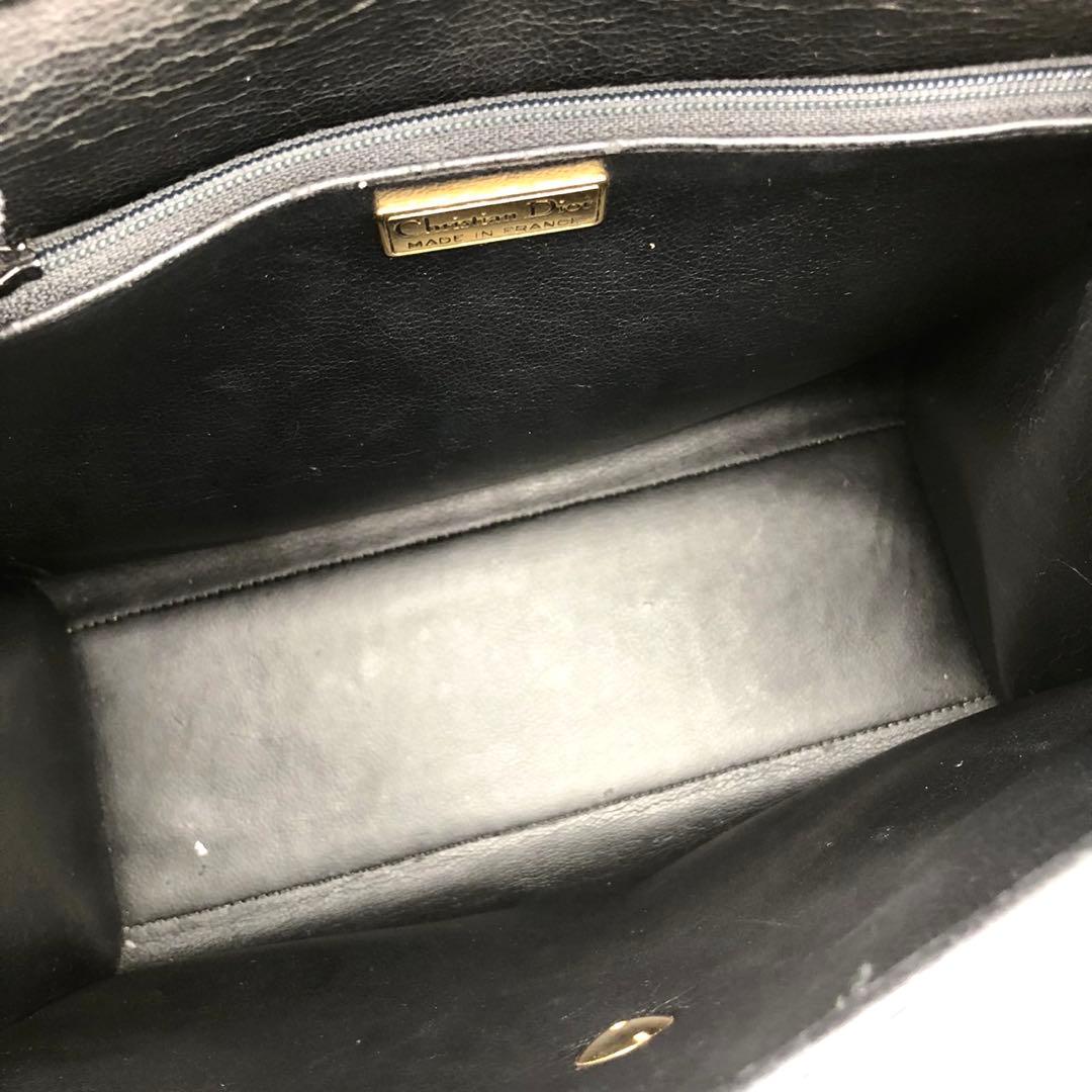 ✨美品✨ディオール ハンドバッグ 2way オーバル ロゴ ゴールド金具 レザー