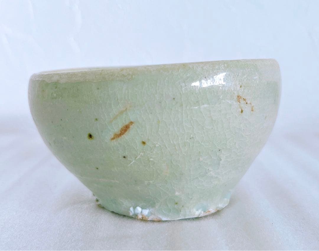 李朝　堅手　白磁　盃　酒器　ぐい呑　時代　本物保証