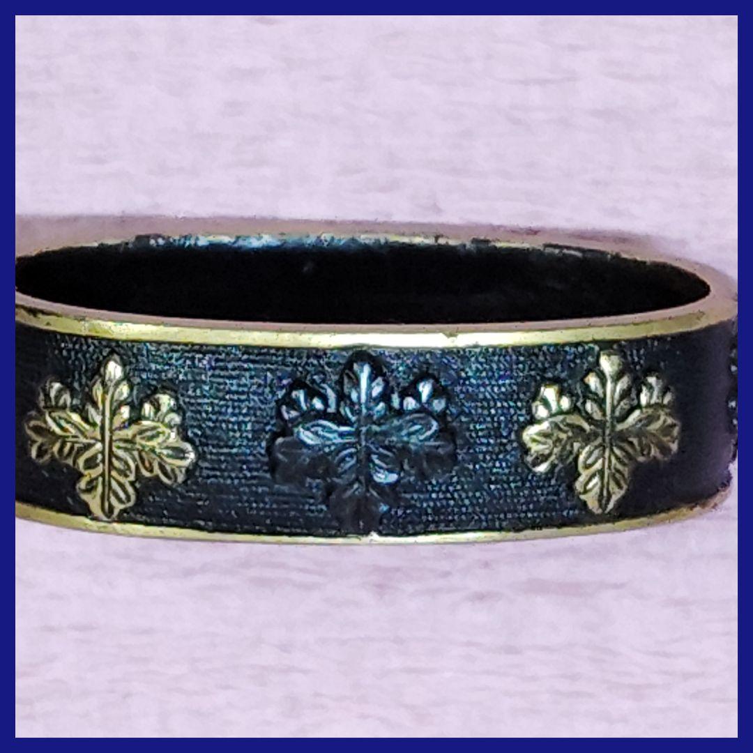 刀装具 縁頭 縁のみ 銅地 金色絵 魚々子地 五三桐紋図 時代物