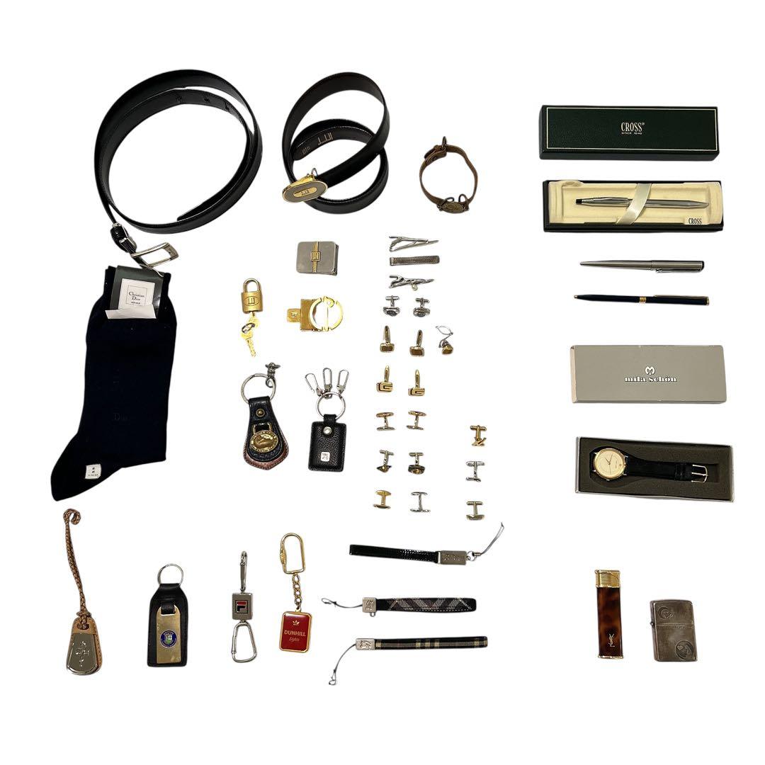 ☆まとめ☆メンズ　ファッション小物　カフス　タイピン　ベルト　靴下　セット　大量