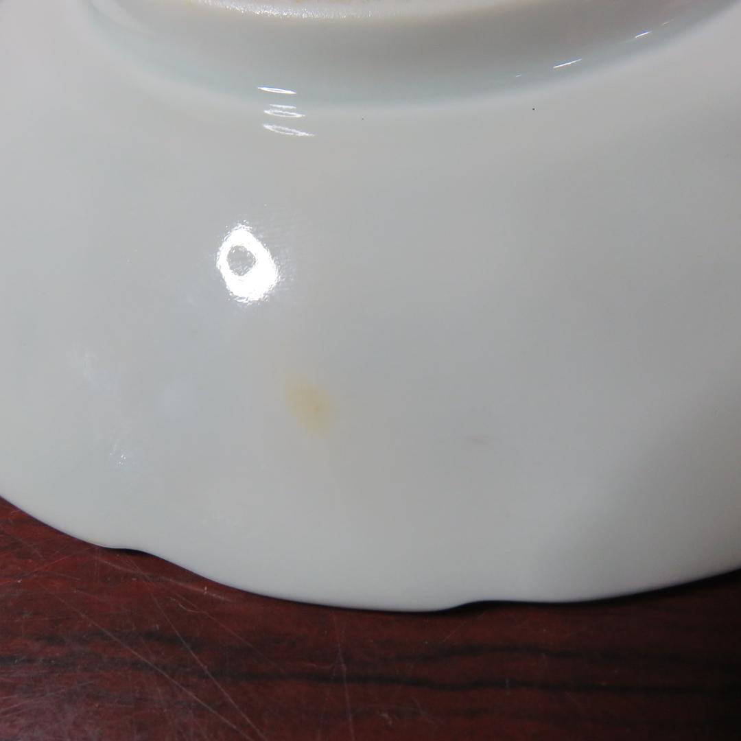 中皿 鳳凰 色絵付 窯傷 2枚 銘 明治 九谷