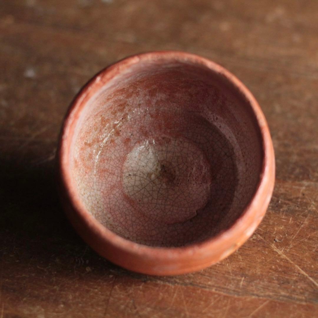 赤楽 小碗 No.3 大盃 小服茶碗 茶籠茶碗 古美術 古道具 アンティーク
