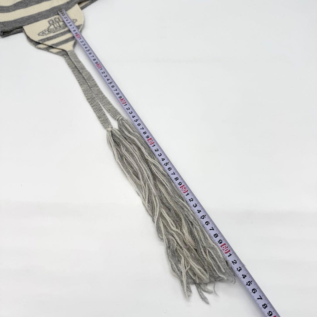 極美品 ヴィヴィアンウエストウッド ストライプ ニット帽 耳あて付き 正規品