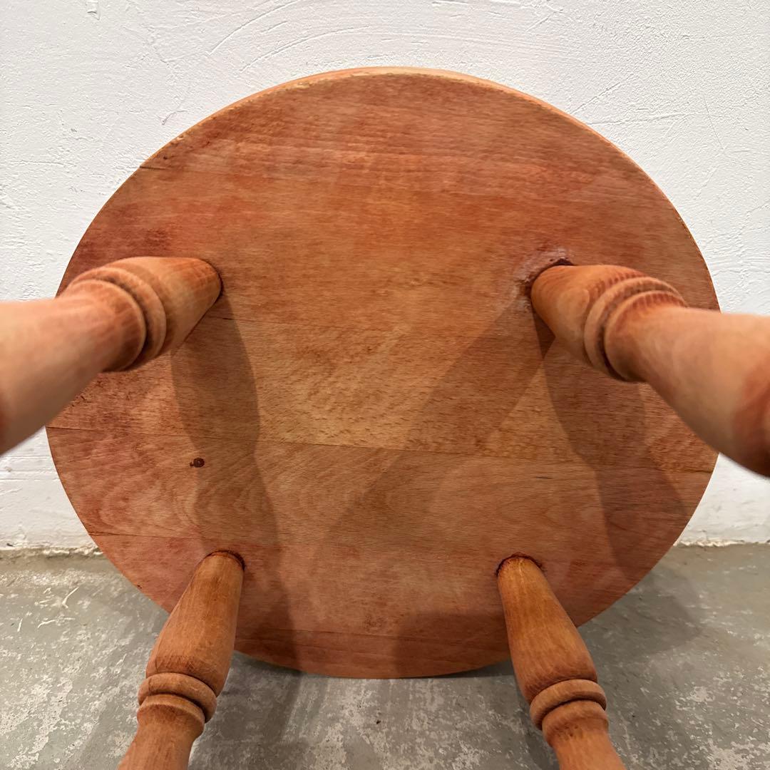 ヴィンテージ　ラウンド　スツール　サイドテーブル　剥離