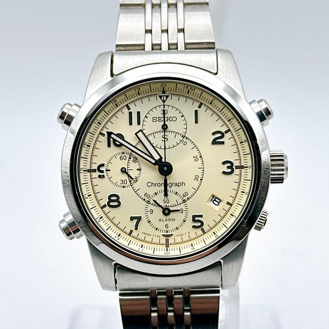 美品 稼動品 メンズ腕時計 SEIKO セイコークロノグラフ シルバー