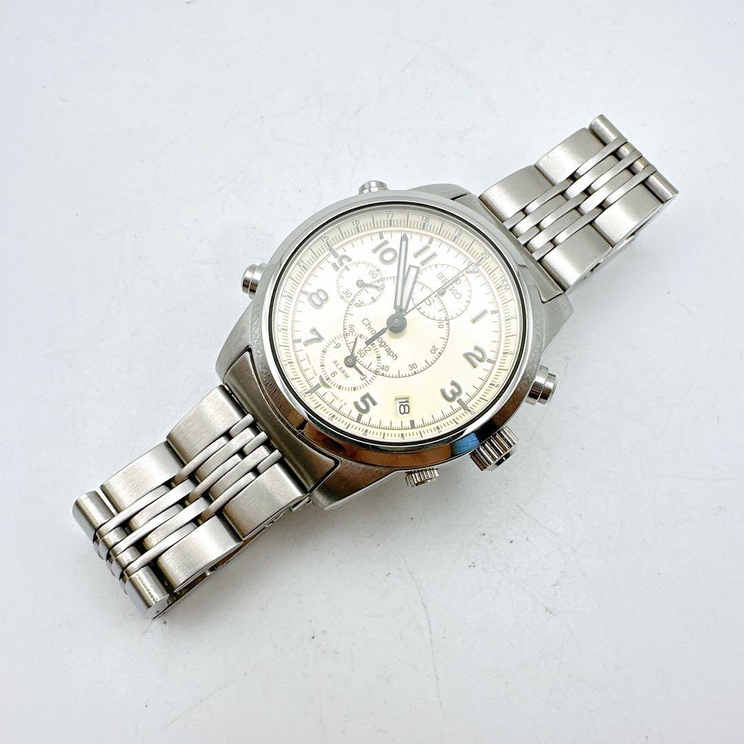 美品 稼動品 メンズ腕時計 SEIKO セイコークロノグラフ シルバー