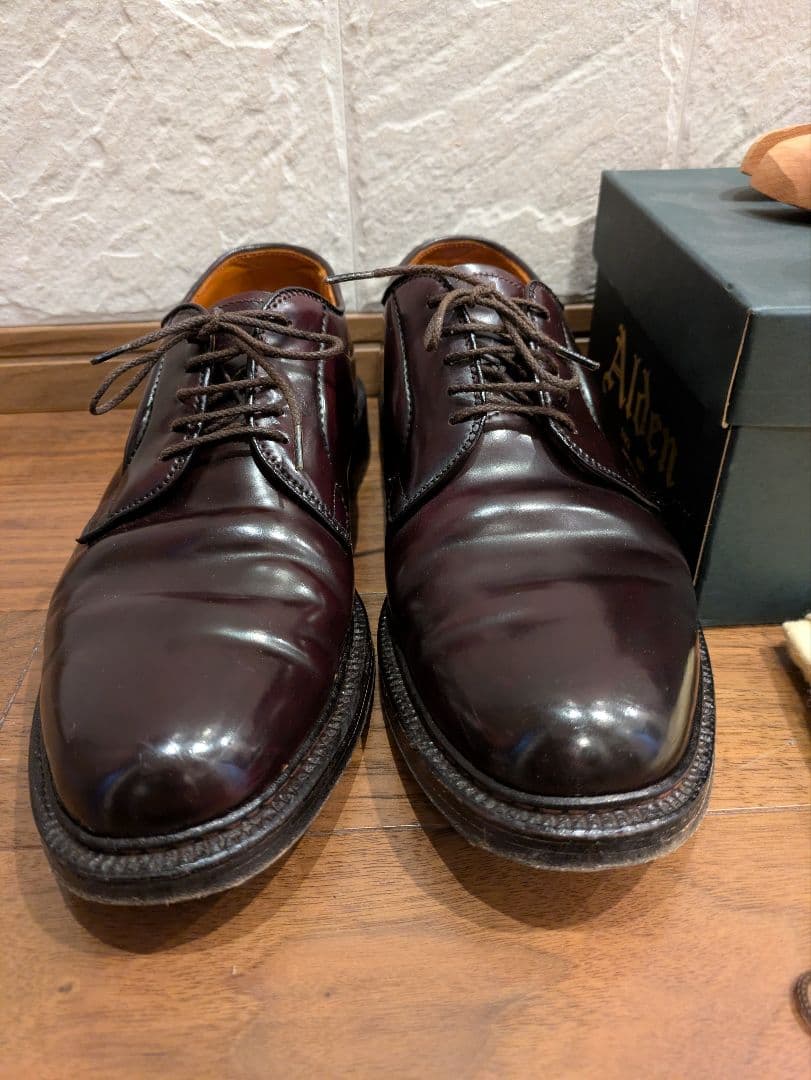 【しばた】Alden 990 コードバン US7 純正シューツリー付