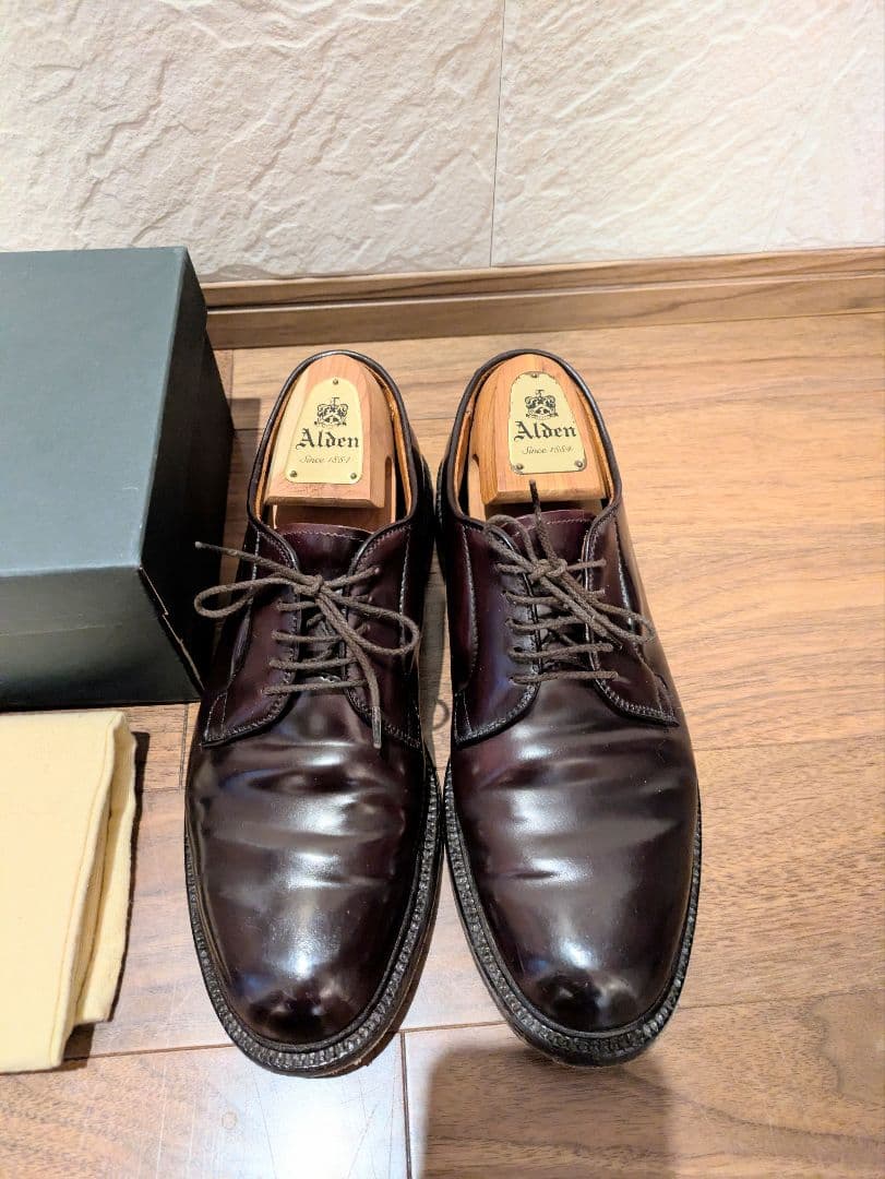【しばた】Alden 990 コードバン US7 純正シューツリー付