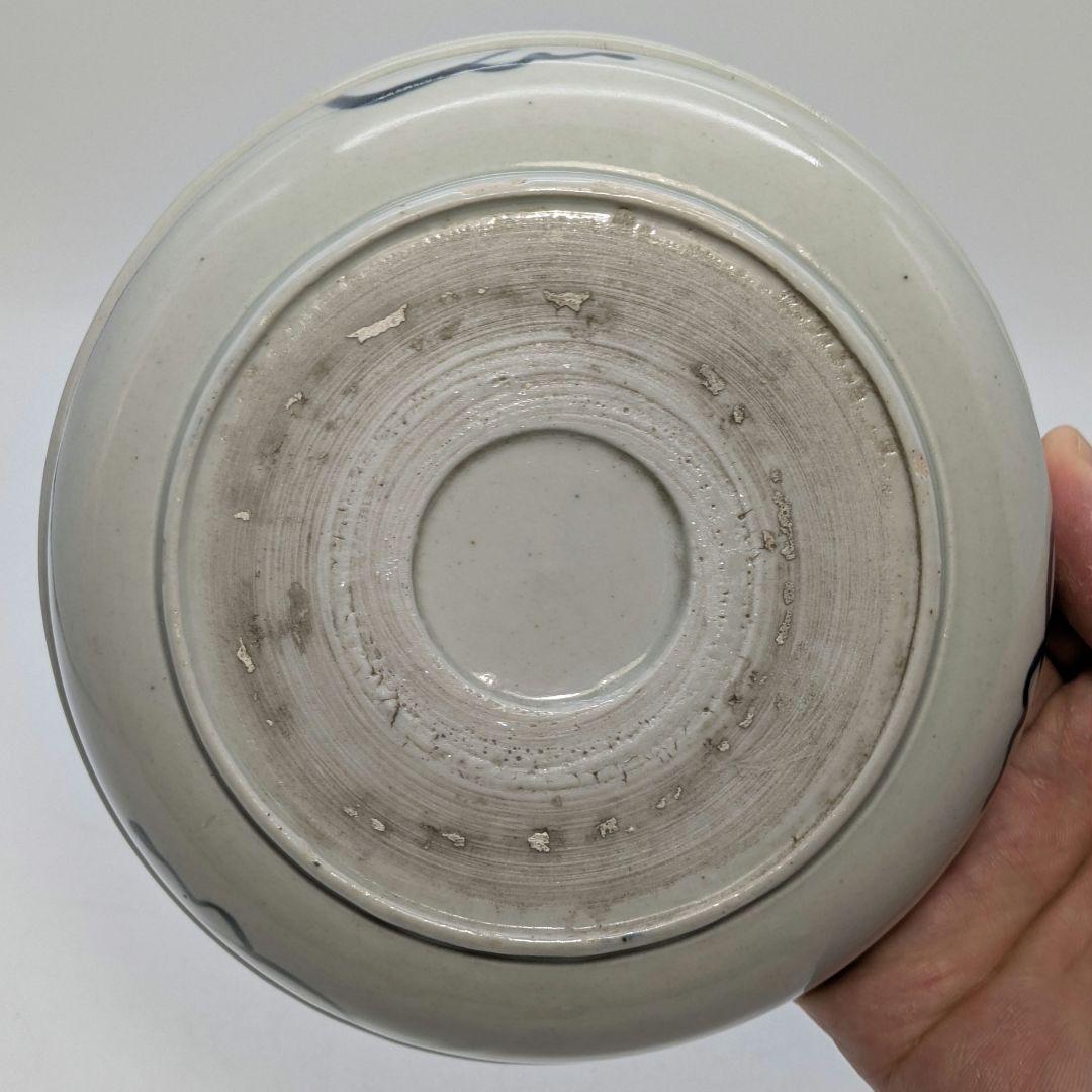 江戸末期 古伊万里 くらわんか皿 染付山水図 食器 有田焼 伊万里焼 中鉢 小鉢