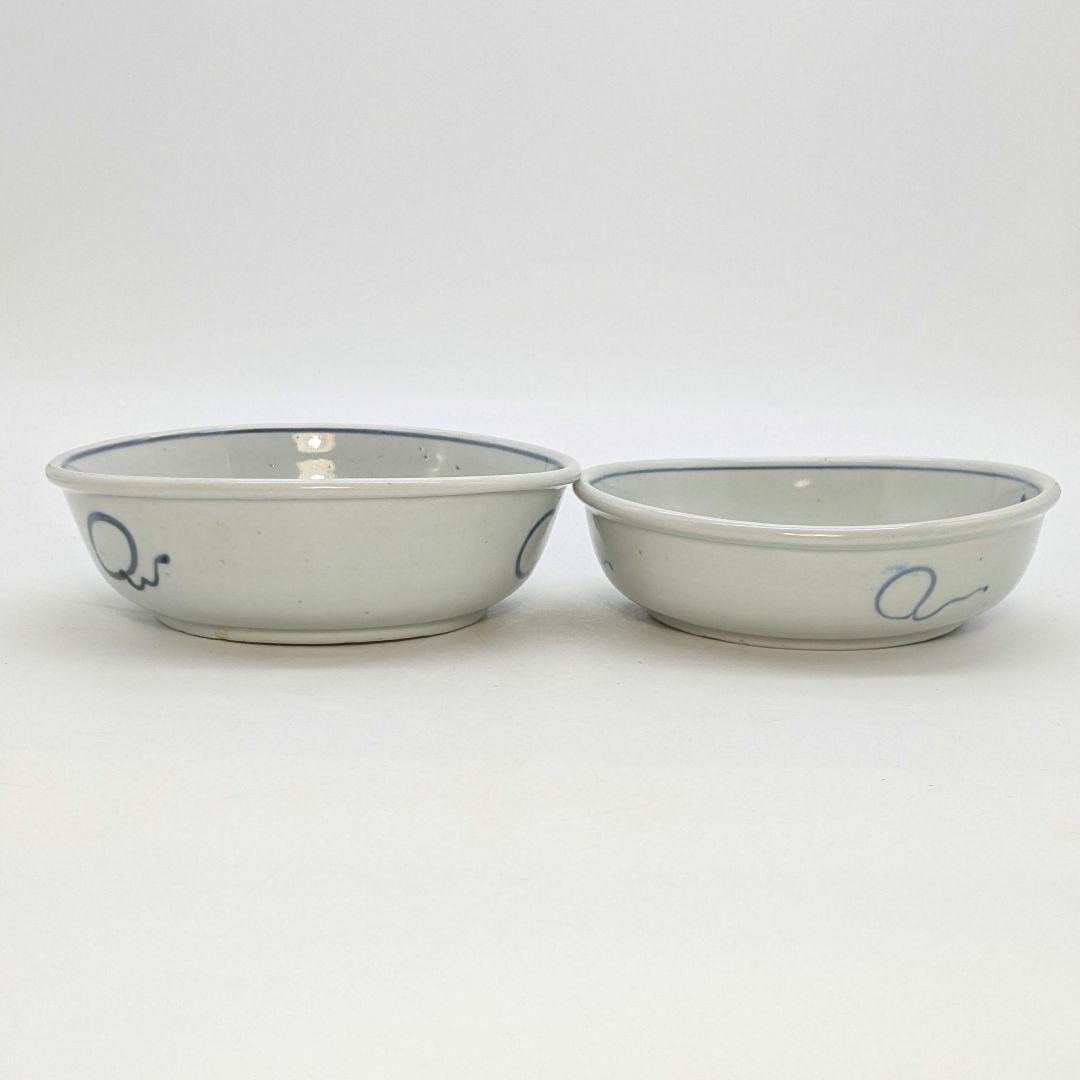 江戸末期 古伊万里 くらわんか皿 染付山水図 食器 有田焼 伊万里焼 中鉢 小鉢