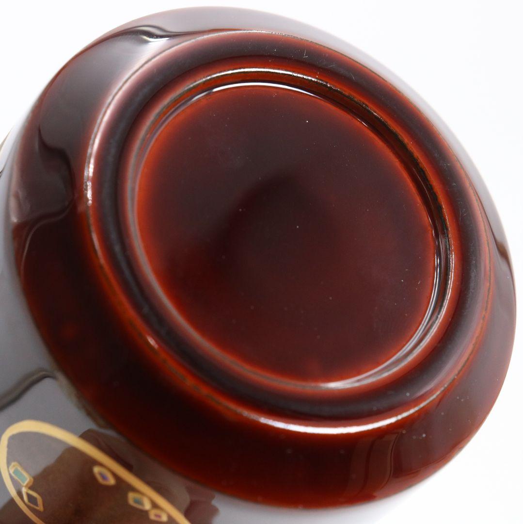 中村香鳳作 六瓢蒔絵 溜塗 雪吹棗 薄茶器 茶道具 共箱　V940