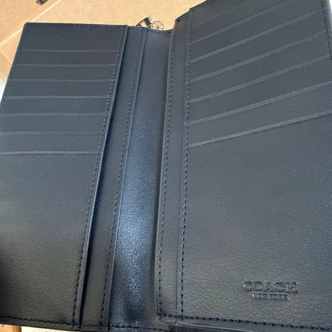 COACH ブラックレザー メンズ財布アウトレット