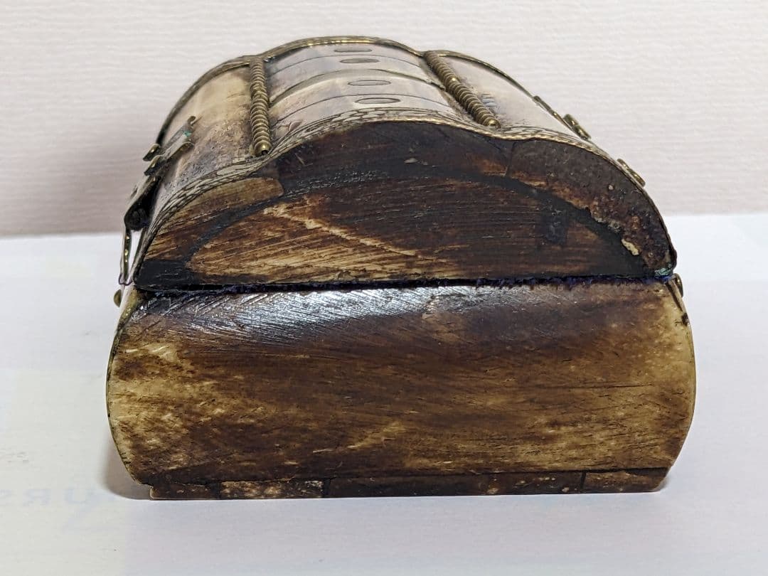 ♦中国 古玩 骨製 銅製金具 宝石箱 小物入れ 古美術品 骨董品 アンティーク