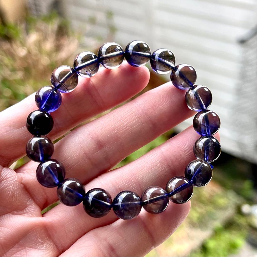 めちゃ綺麗　最高級　アイオライトブレスレット　3-10