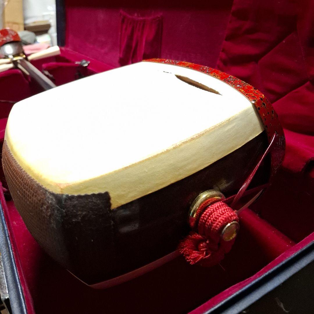 く*ら様 津軽三味線本体 3弦 赤い模様