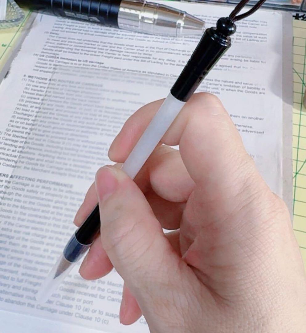 R2-2327天然本翡翠《本物保証》 筆 翡翠　一点物 魔除け