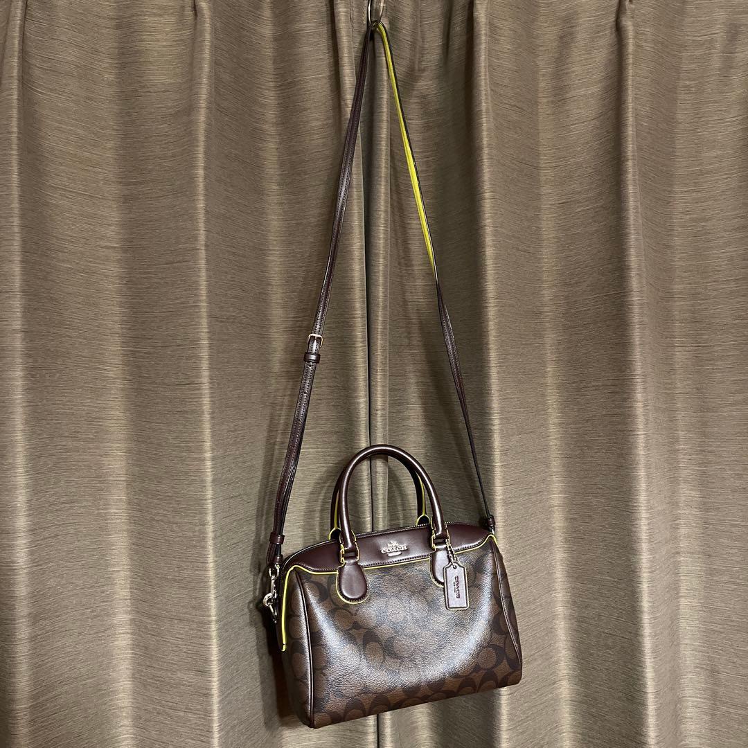 COACH ブラウン ショルダー ハンドバッグ