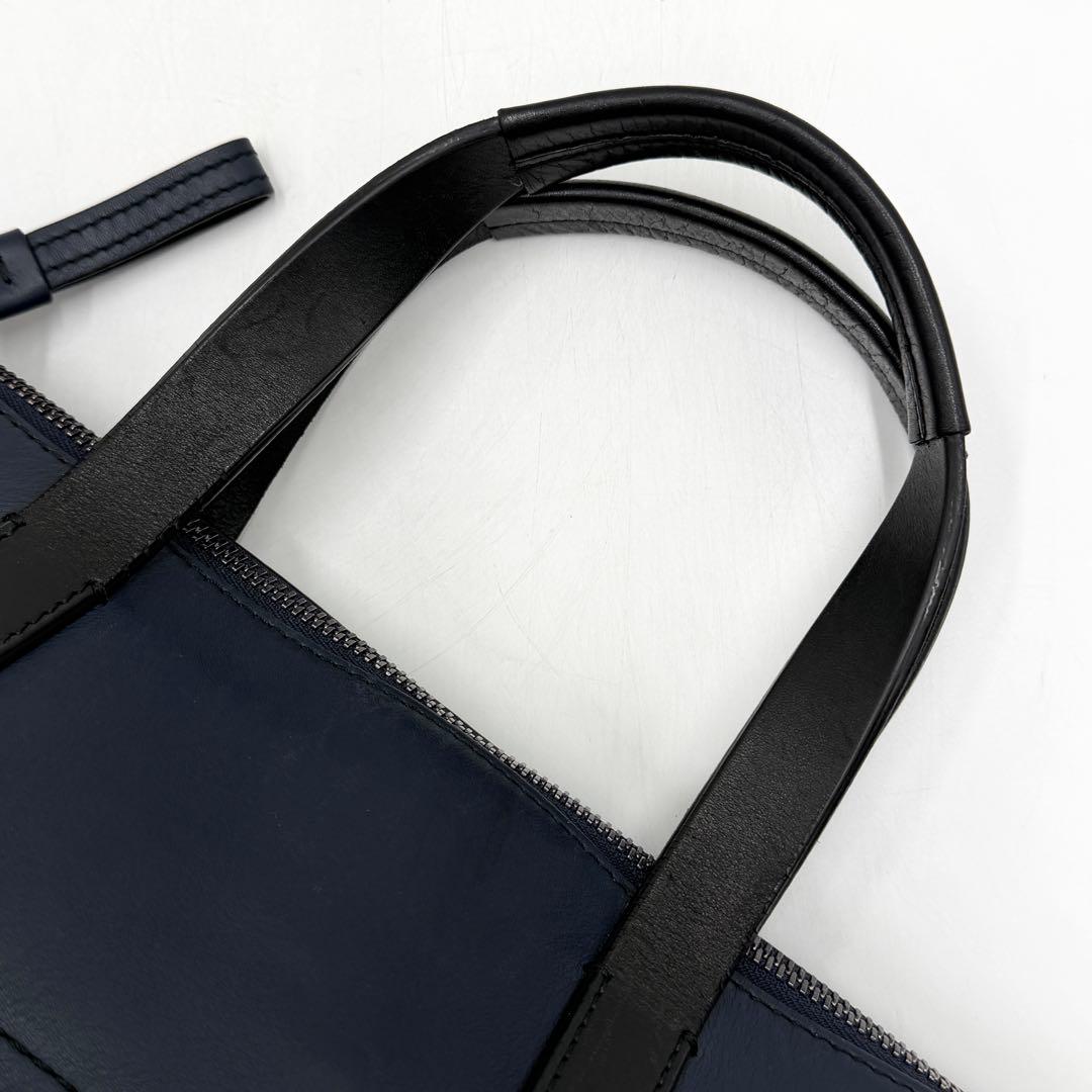 【美品】バリー ビジネスバッグ BIVIOS トレスポ レザー ネイビー 現行