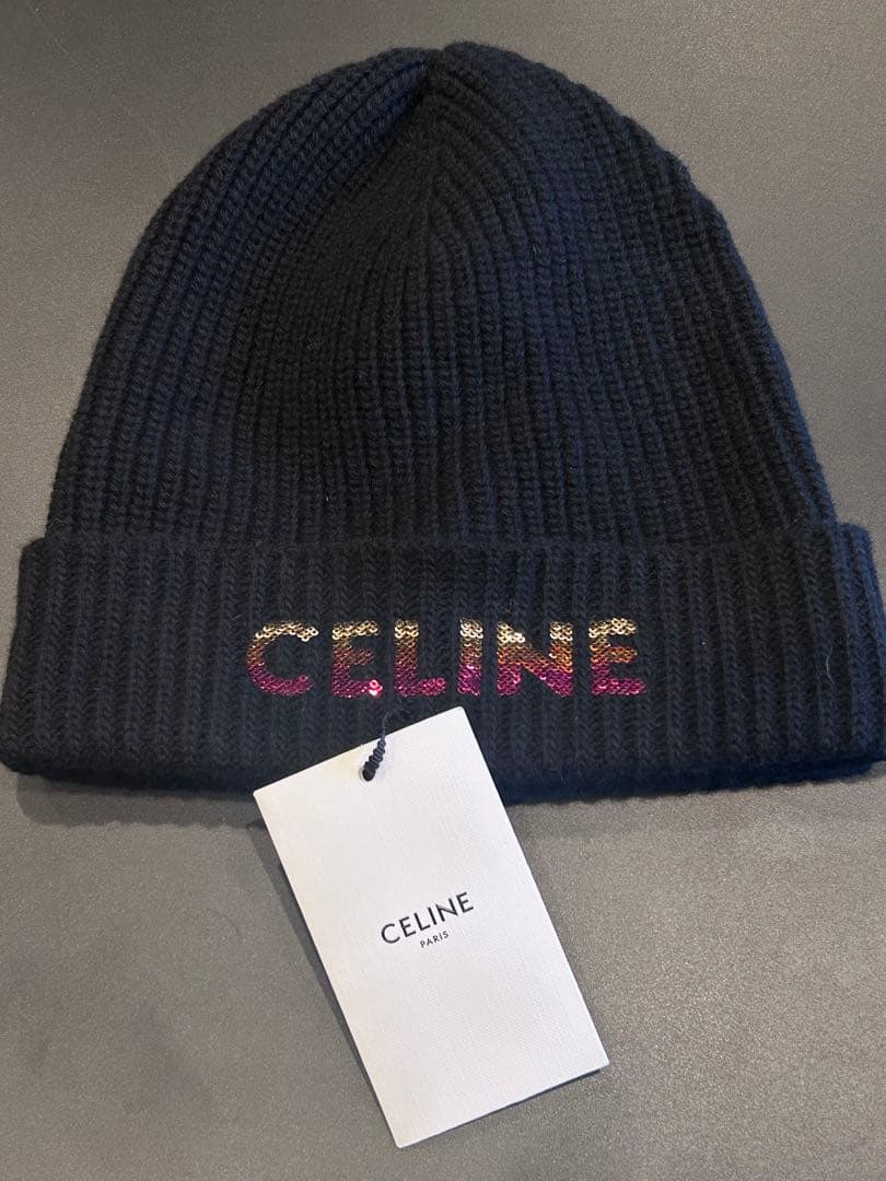 新品未使用CELINE セリーヌ ブラック ニット帽