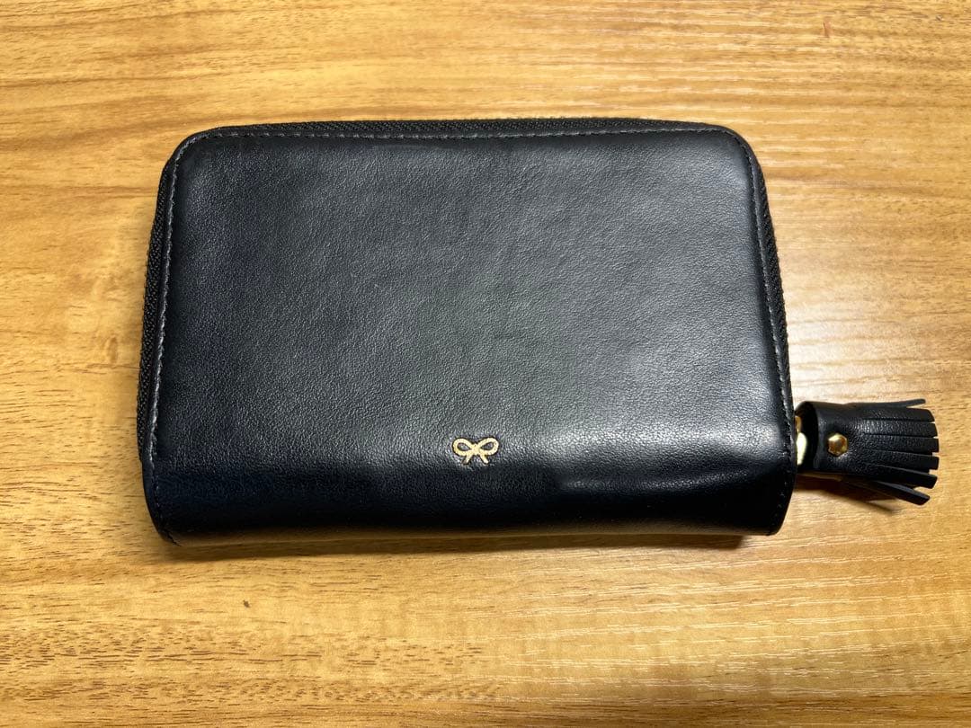 ANYA HINDMARCH スマイリーラウンドジップ　ウォレット　二つ折り財布