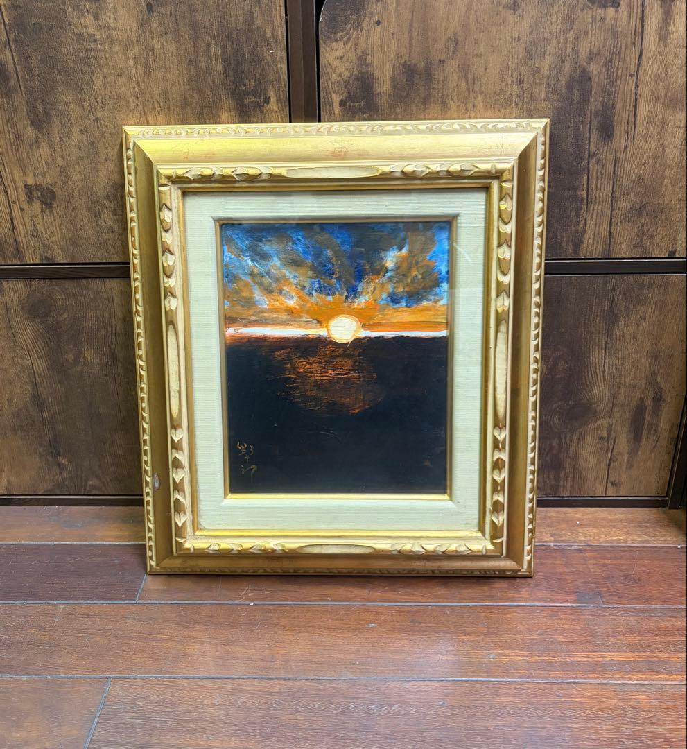 高島野十郎 油彩画 手描き 作者サイン 貴重