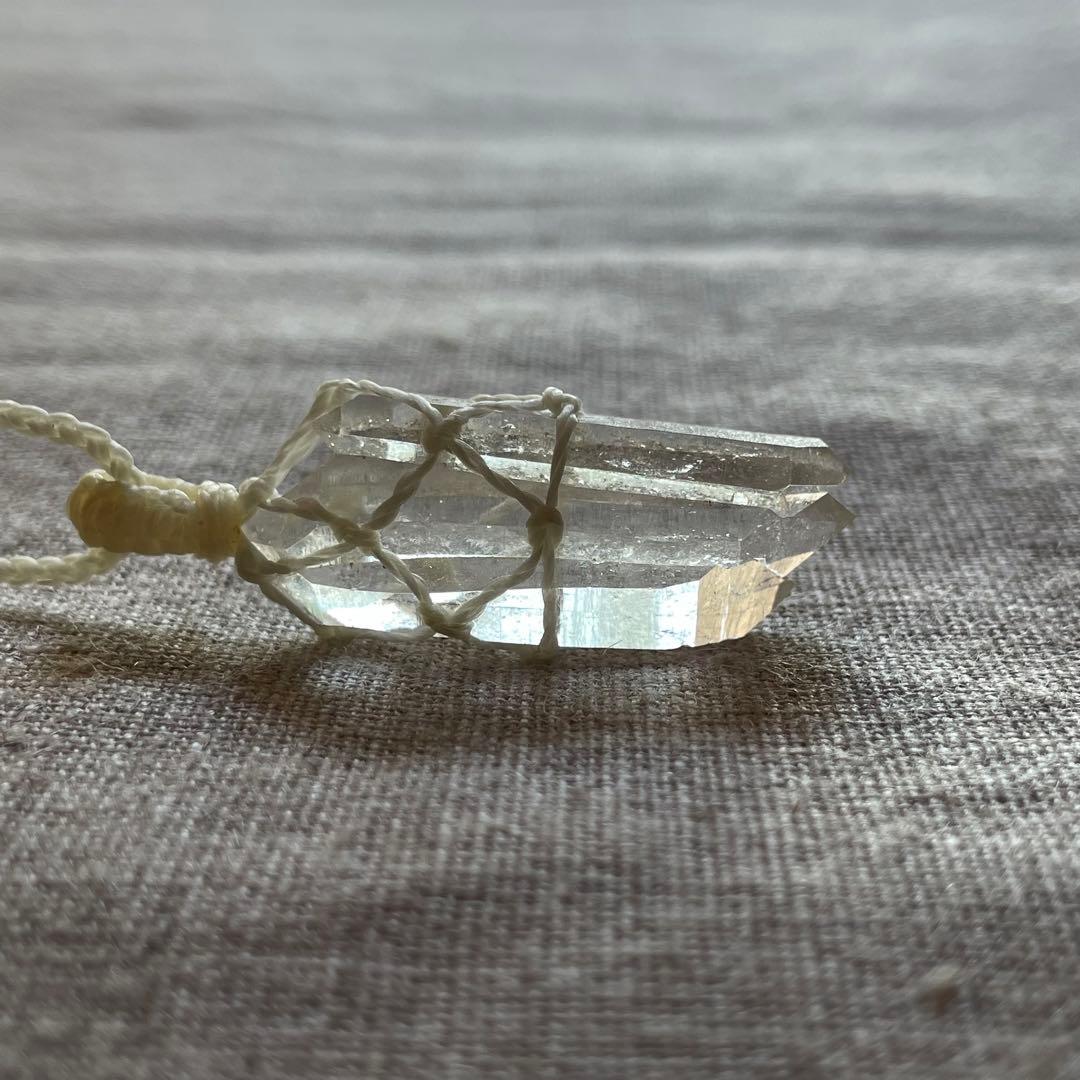 ヒマラヤ水晶 ＊ マクラメネックレス ペンダント