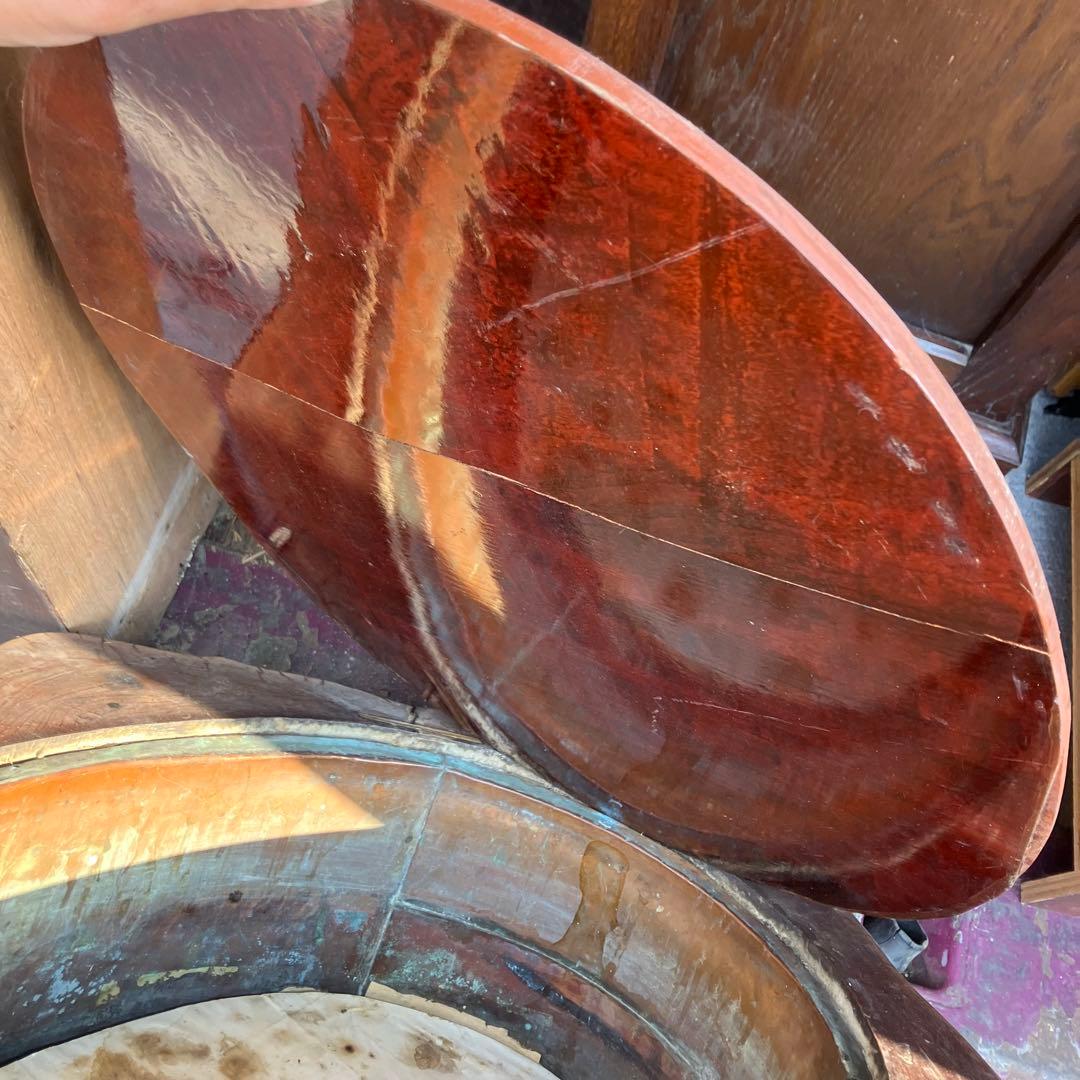 昭和レトロ 古家具 天然木製 長火鉢 大型火鉢 囲炉裏 古民家 古道具ビンテージ