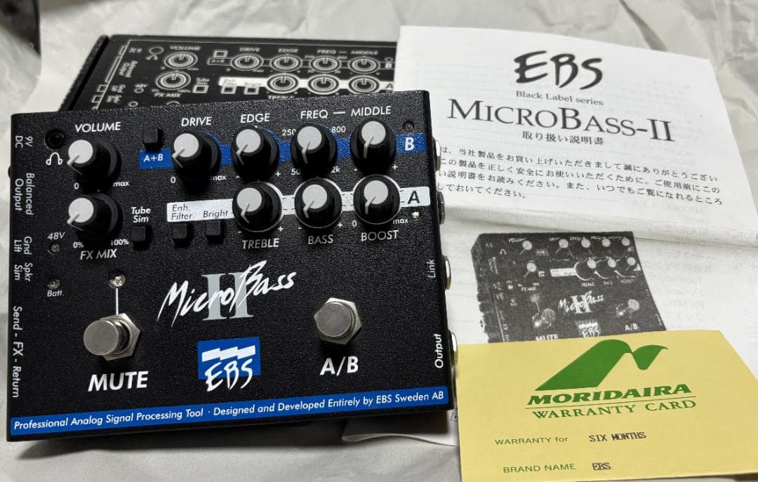 【名機】EBS Micro Bass II ベース用プリアンプ/DI 動作良好