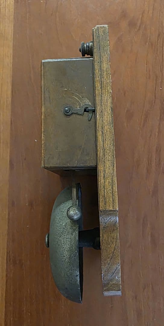 アンティーク　壁掛け式　電話機用　ベル　木製　呼び鈴　Bell レア