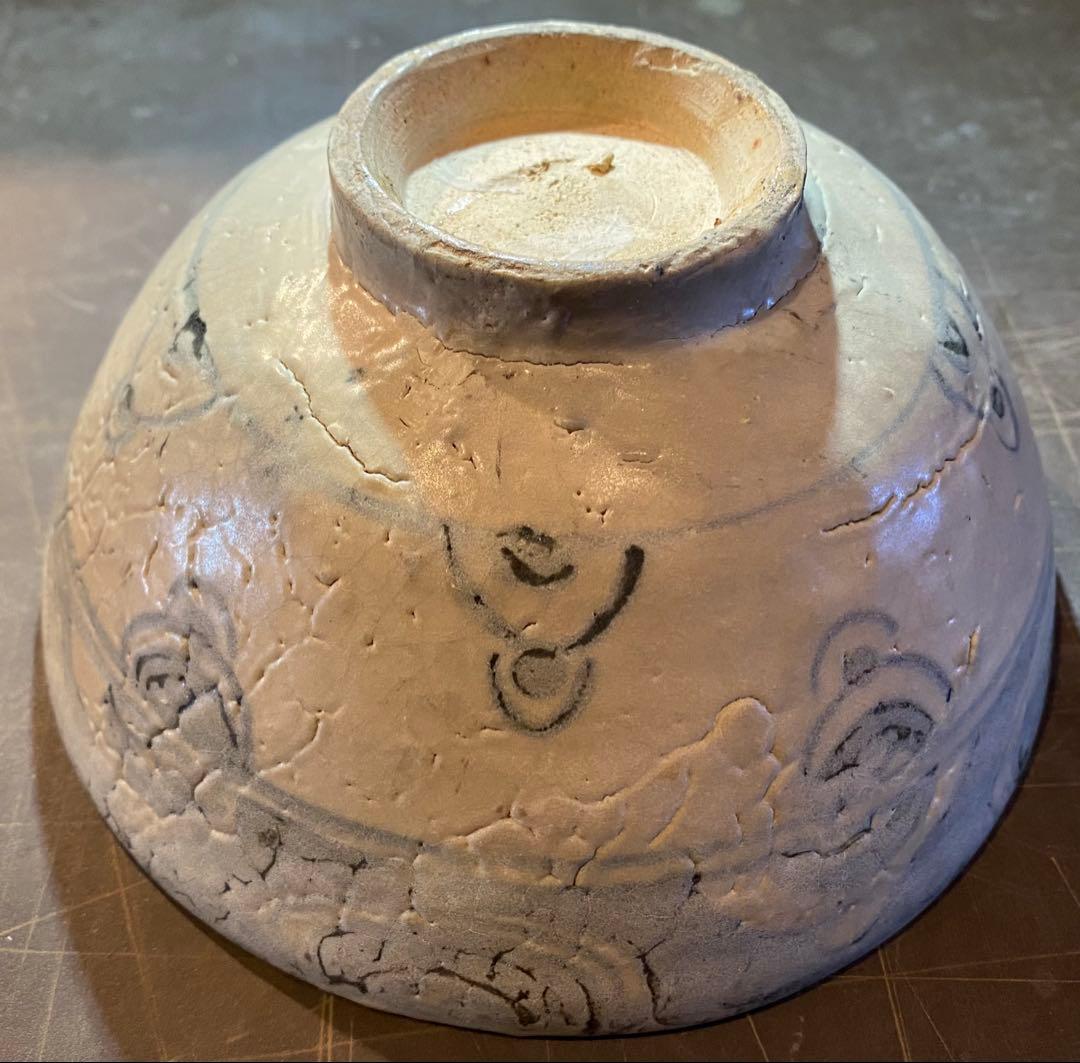 中国汕頭・スワトウ染付絵皿　鑑賞台付 沈船品・ヴィンテージ　レア ・台湾茶器