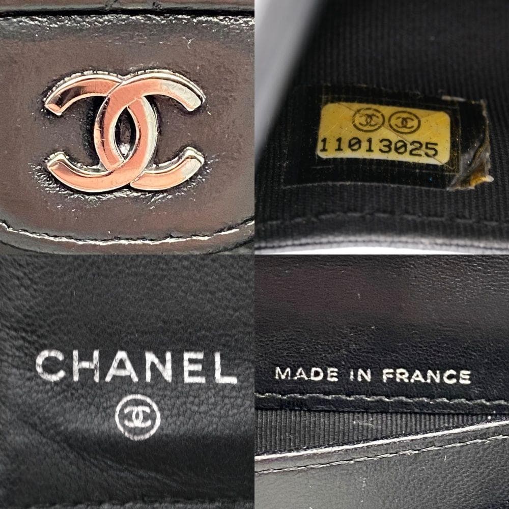 CHANEL シャネル マトラッセ ラムスキン ココマーク 三つ折り長財布