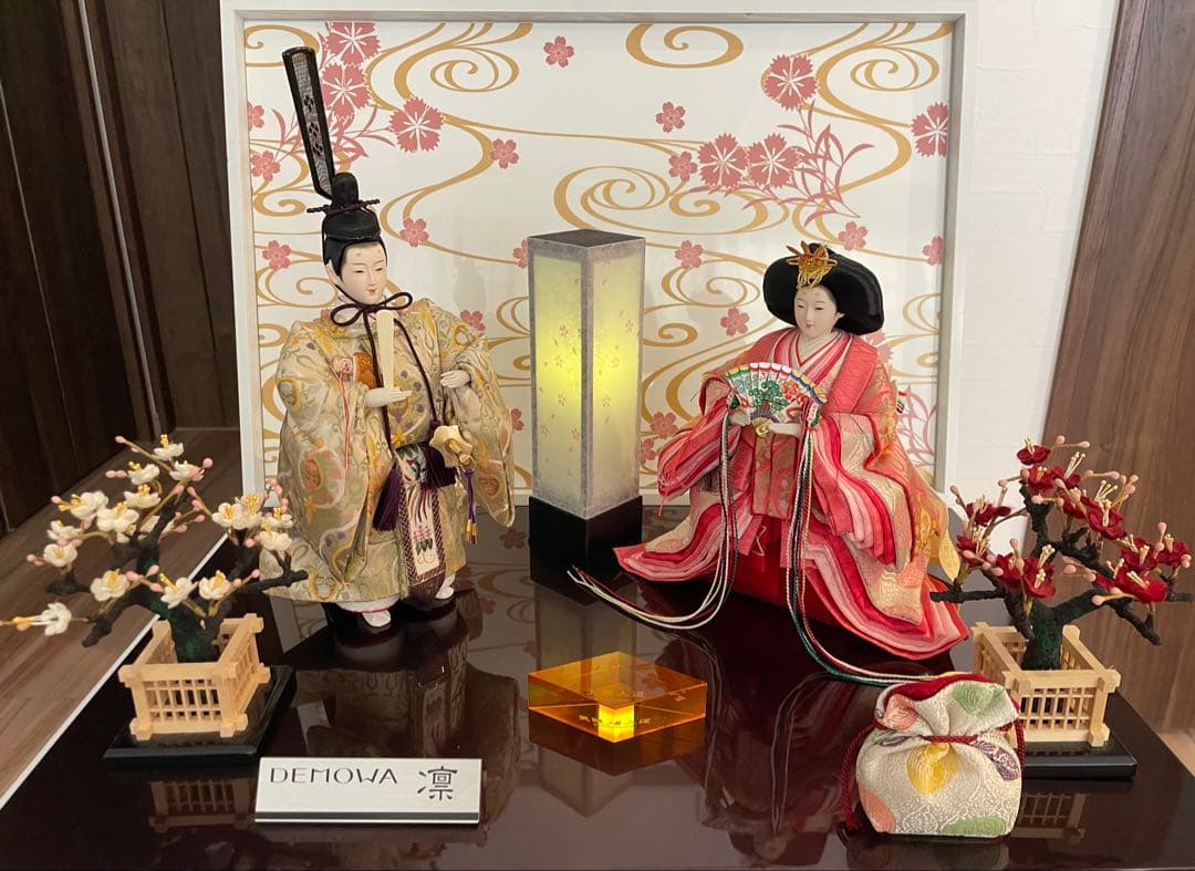 こ*ん様 ひな人形 おしゃれ コンパクト モダン 立雛 雛人形 立ち雛 たちびな