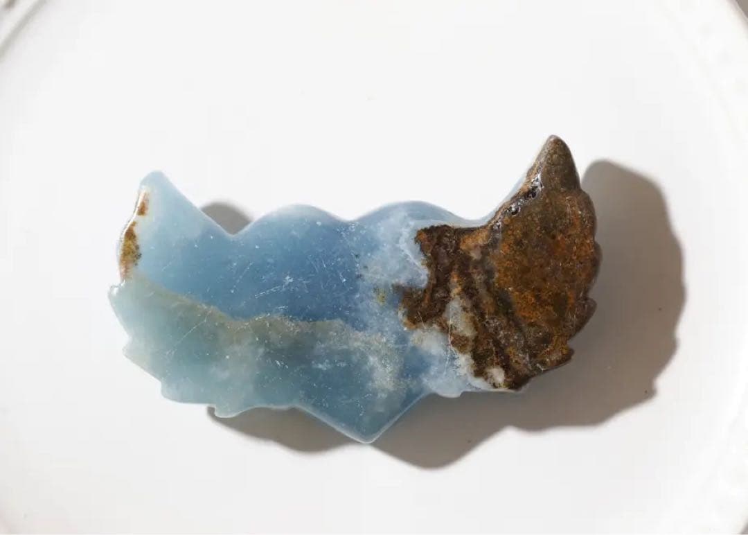 【天然石】ブルーカルサイト ハートウィング