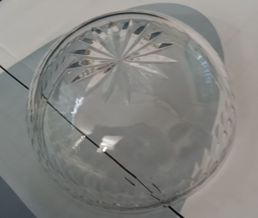 【明治期　アンティーク　クリスタルガラス】ボウル　インテリア　置物