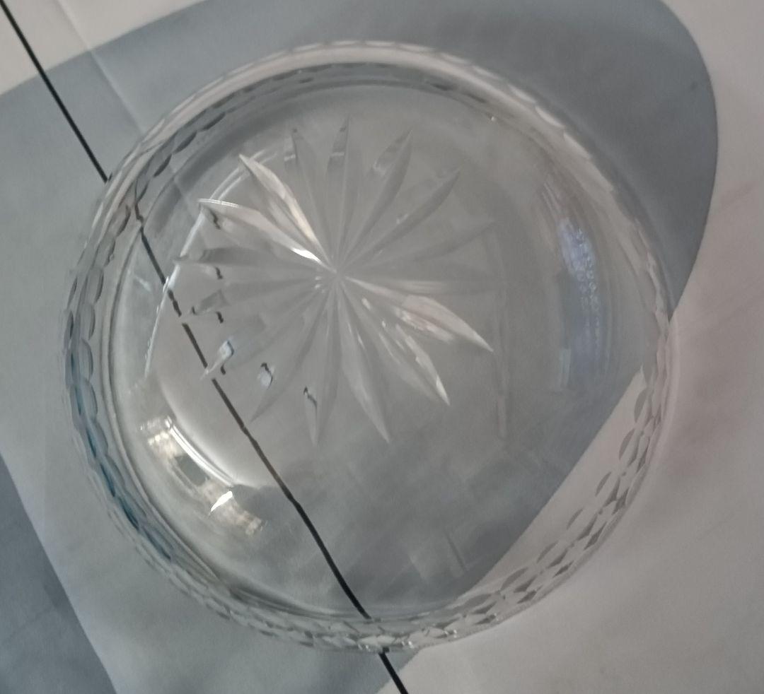 【明治期　アンティーク　クリスタルガラス】ボウル　インテリア　置物