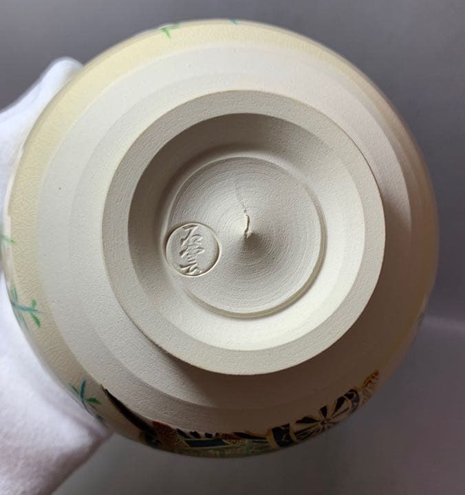 茶道具　桜二御所車茶碗　手塚石雲(手塚充)