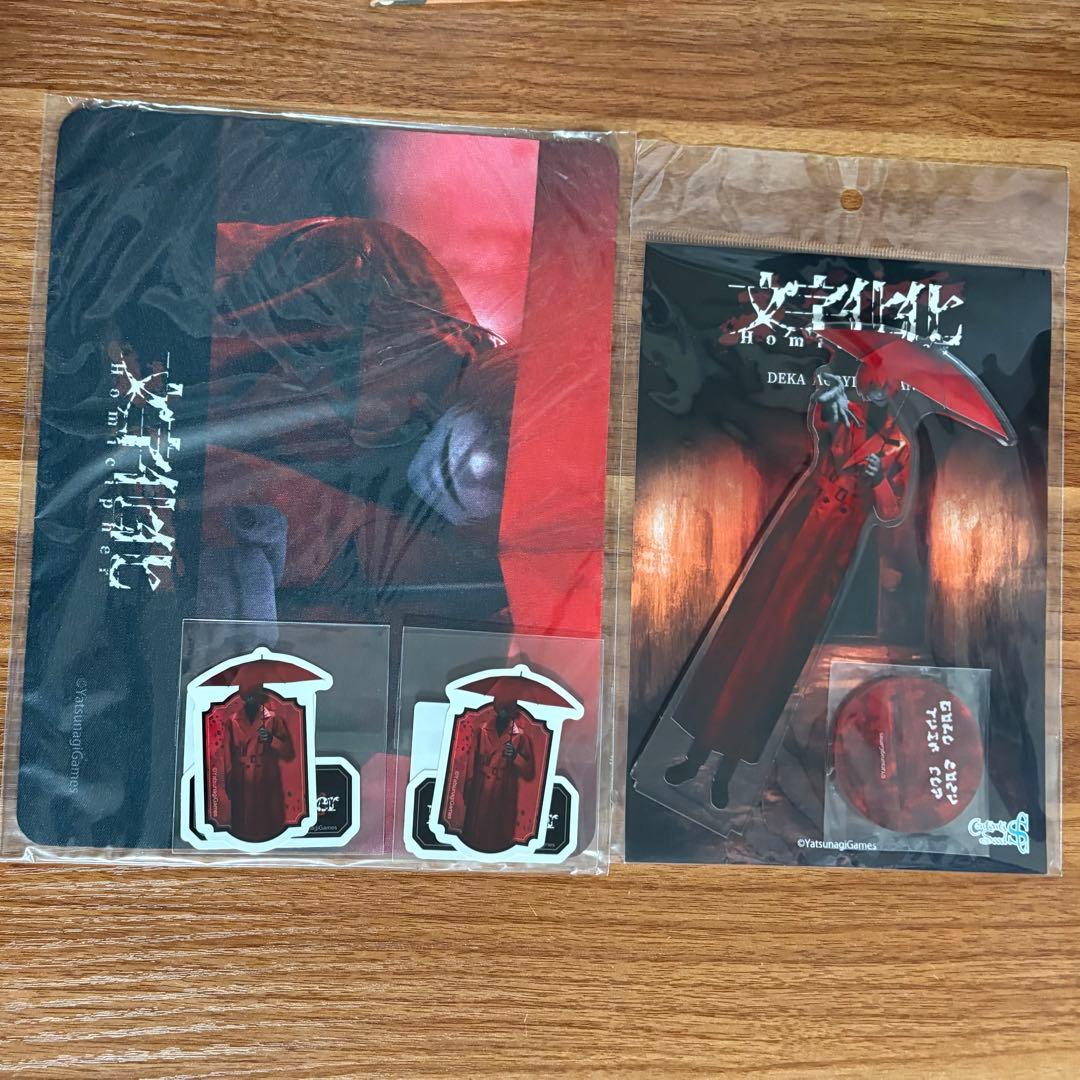 文字化化 ポップアップショップ デカアクリルスタンド マウスパッド　赤い傘の男