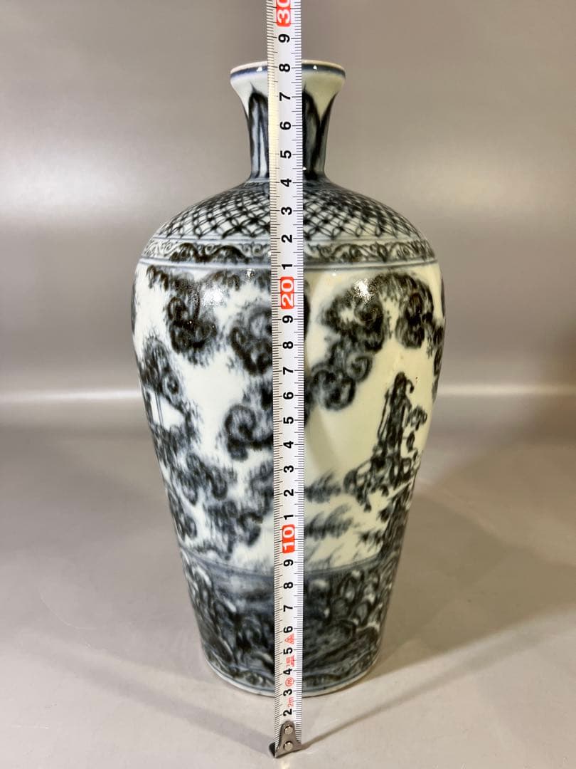 DT646 中国 染付 梅瓶 29cm