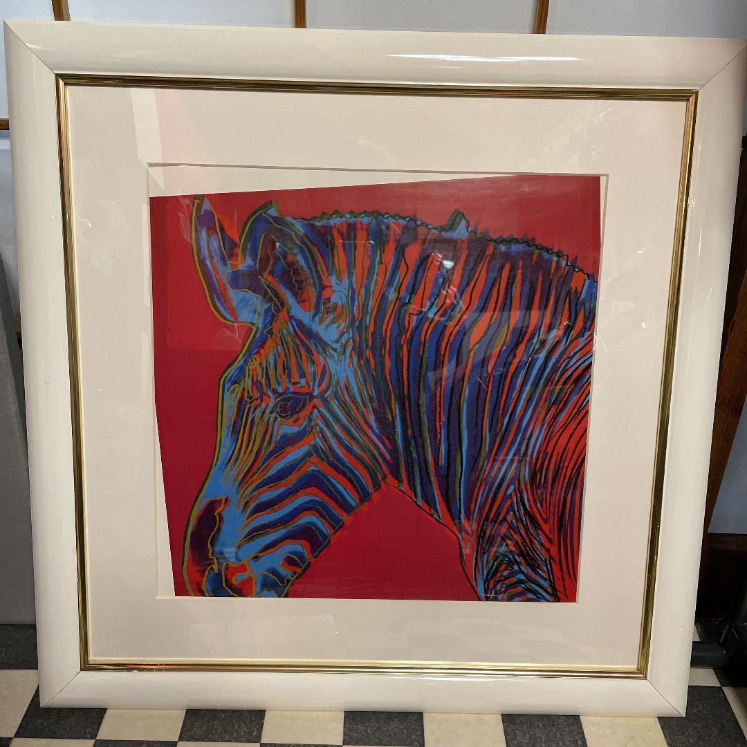 シマウマ アート ポスター(額)