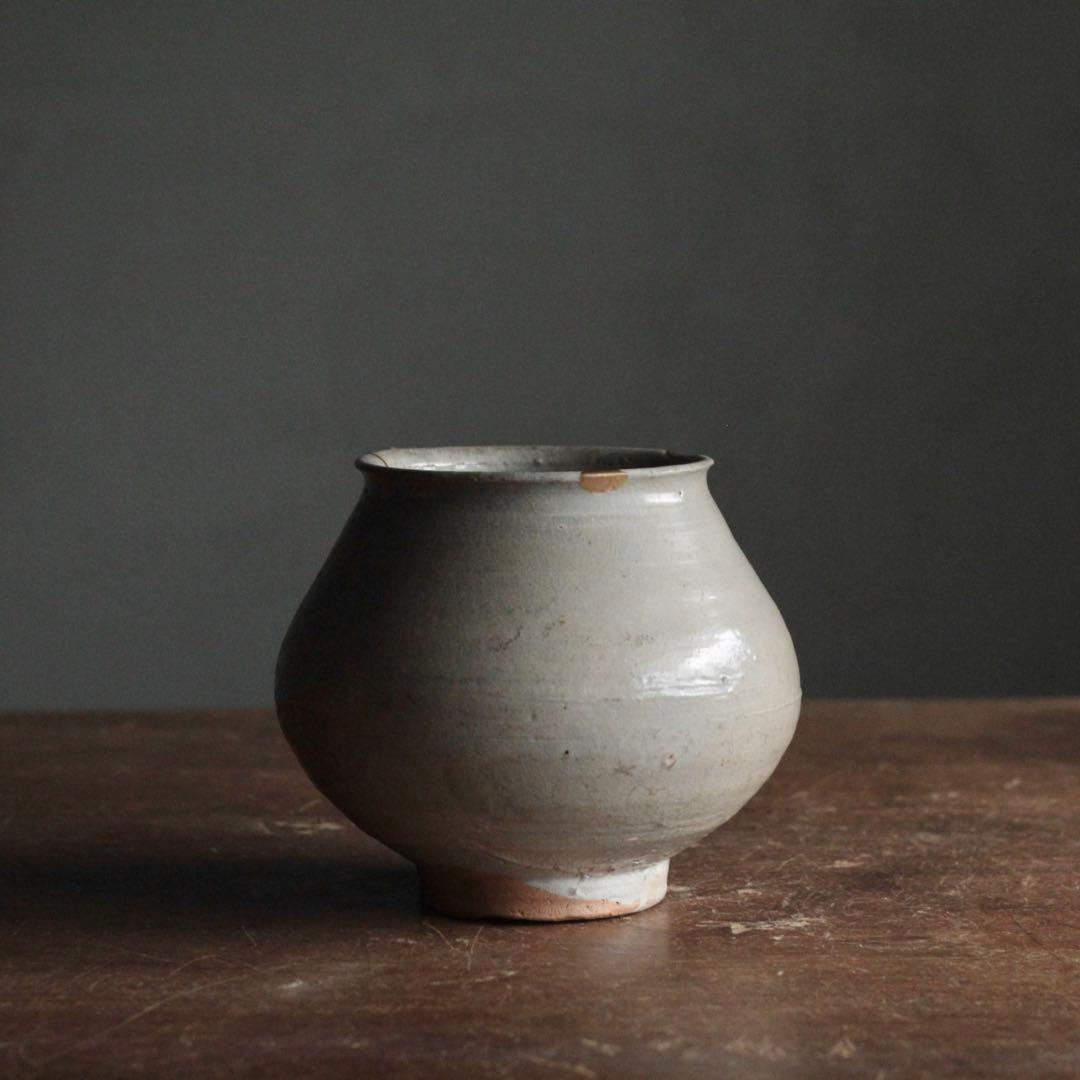 李朝 堅手 塩笥壷 朝鮮美術 古美術 古道具 李朝白磁 アンティーク