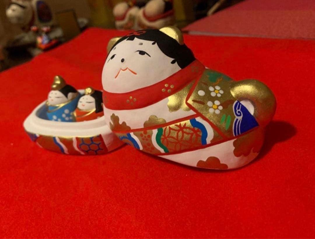 myg52•*¨*•.¸ 瀬戸陶芸社 七五三 犬筥 雛祭り 2点まとめ割り