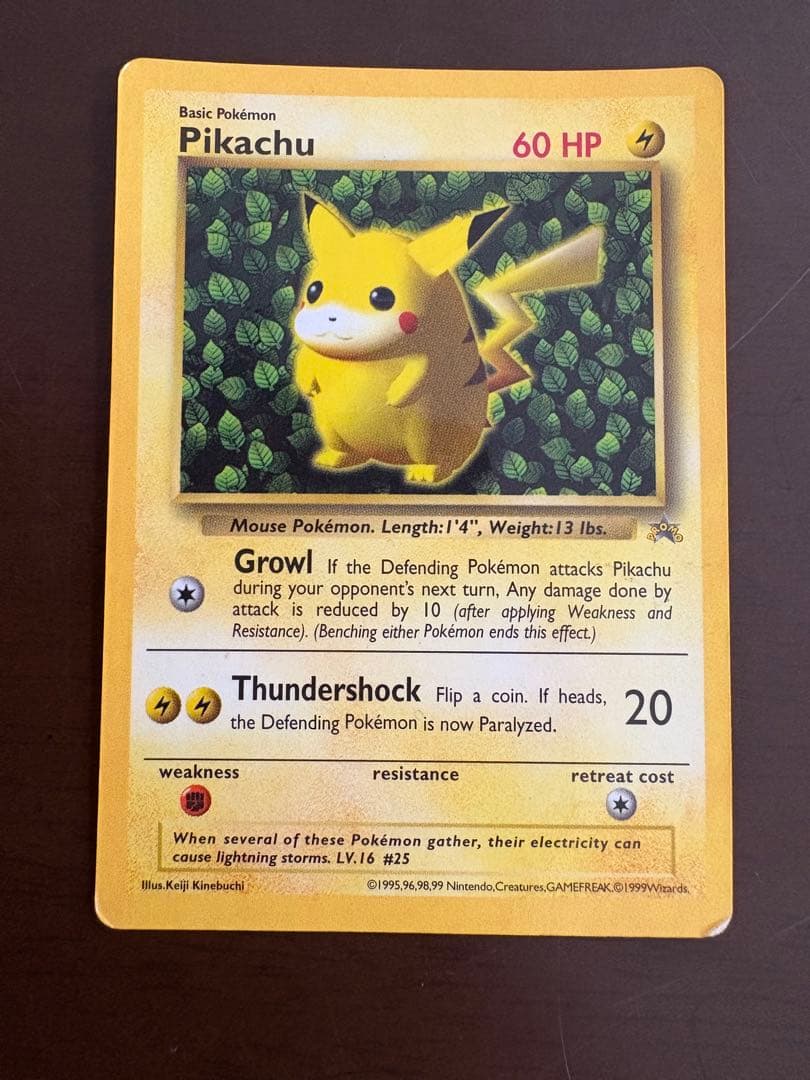 英語版　旧裏　Pikachu ピカチュウ　ポケモンカード