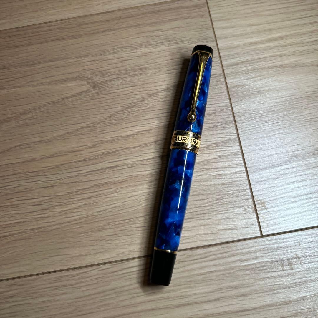 AURORA オプティマ　ブルー　万年筆 アウロラ樹脂製