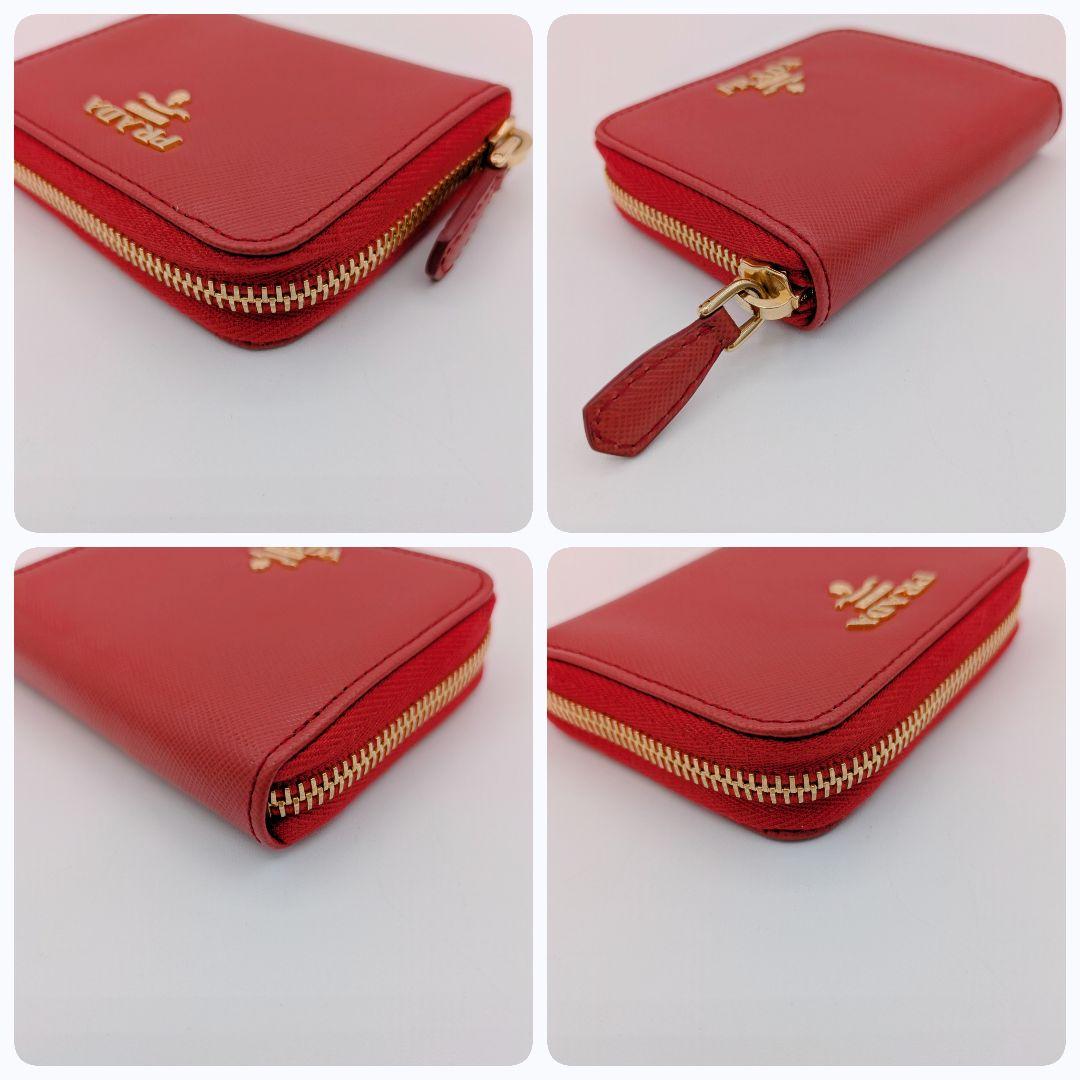 美品 PRADA プラダ レッド red ケース サフィアーノレザー 箱